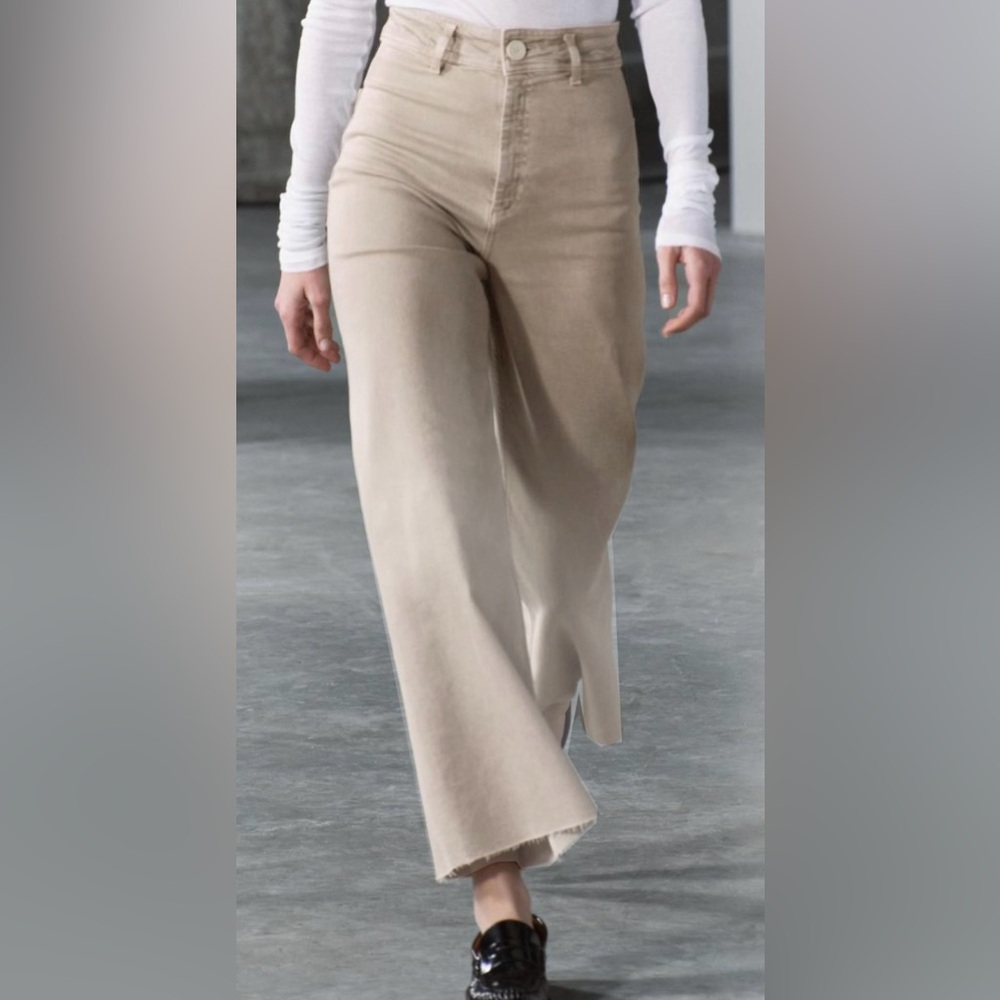 Zara The Marine Straight Slim Fit Relaxed Leg High Rise